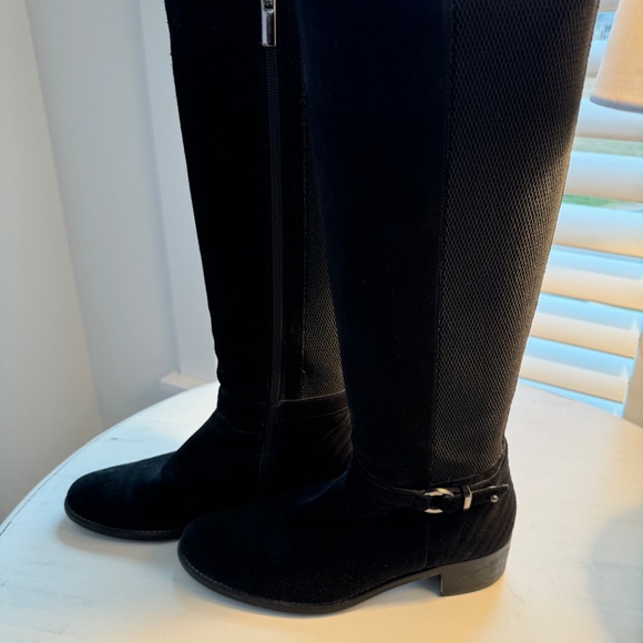Aquatalia Tall Lined Weatherproof Black Boots - Picture 2 of 10